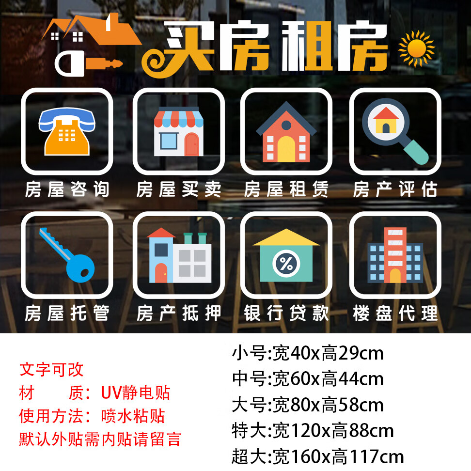 玻璃門上的創(chuàng)意營(yíng)銷 靜電貼紙讓房屋租賃公司脫穎而出